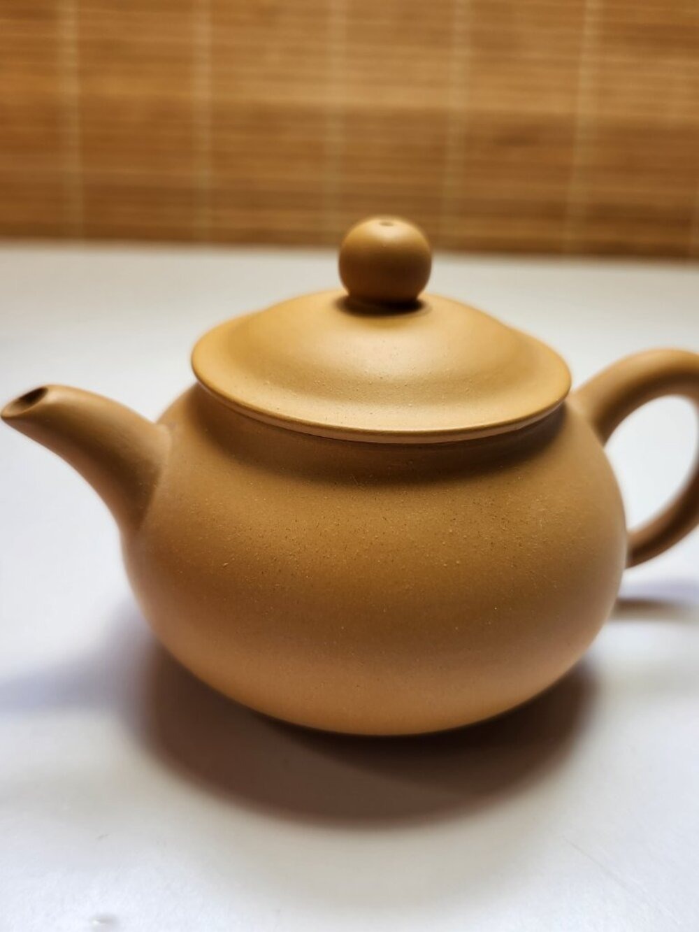 Vintage Chinese Yixing Duan Ni Clay Xi Shi Teapot Engraved Signed Box 6oz Small